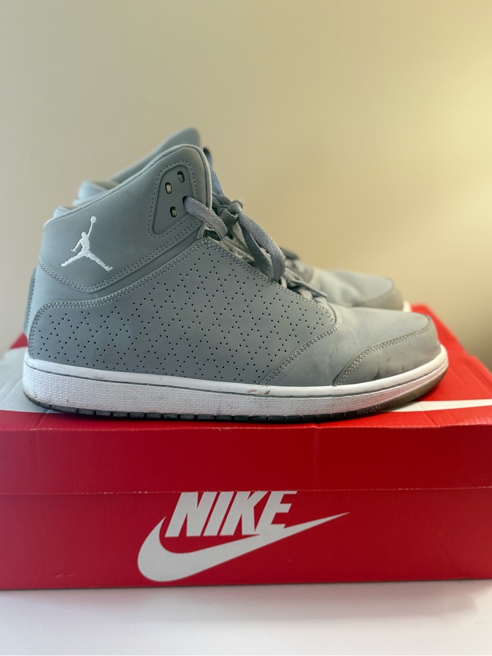 Nike Jordan 1 Flight 5 Premium Mens Size 9 Basketball Shoes Gray 881434 Sneakers